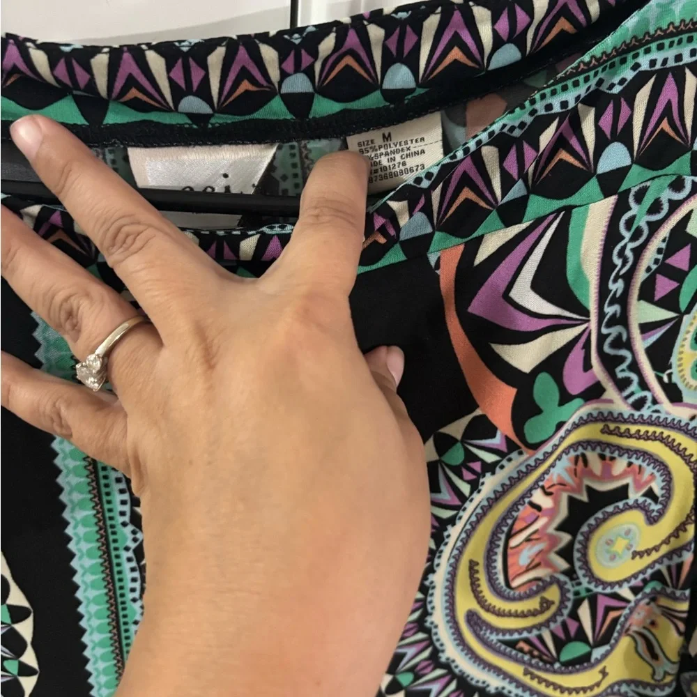Colorful Geometric Patterned Top - Picture 1 of 2